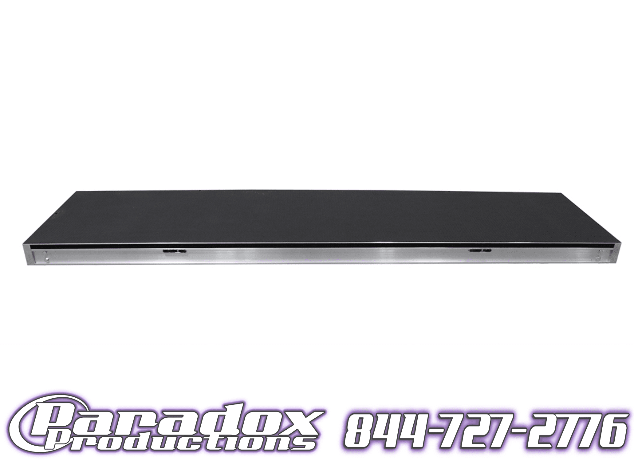 A black 2' x 8' Stage Deck.