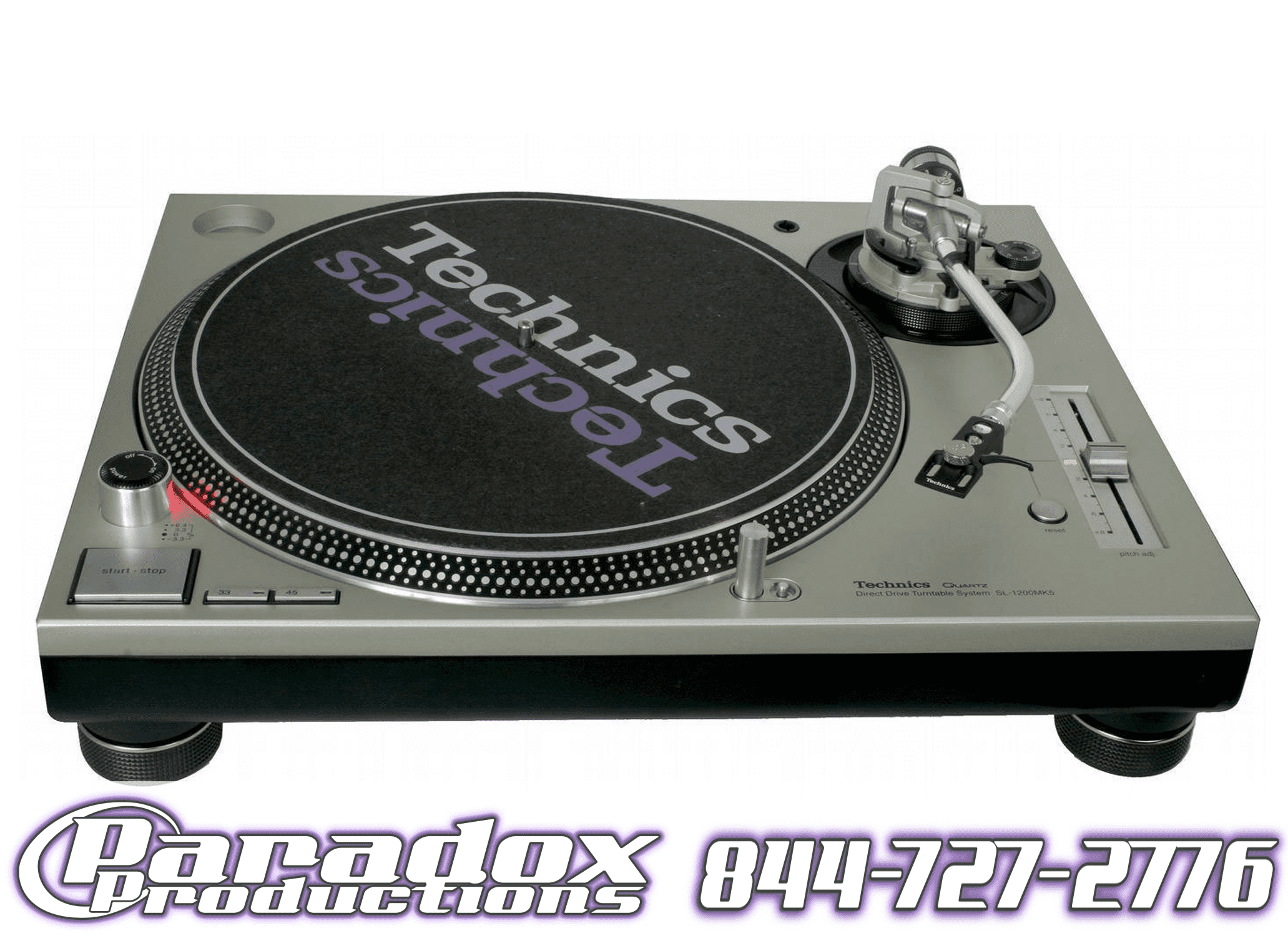 A Technics SL-1200 MK2 turntable.