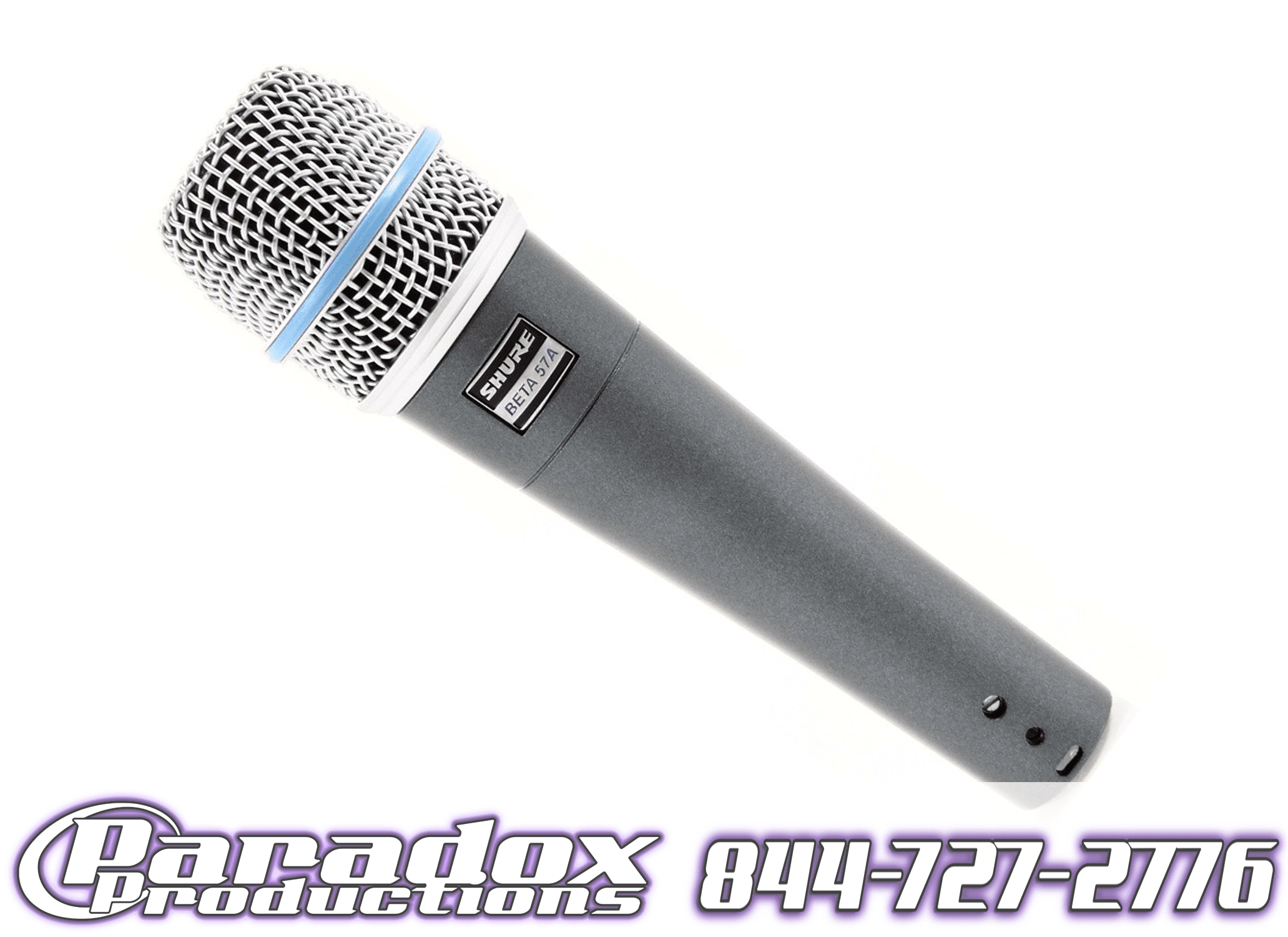 A microphone on a white background.