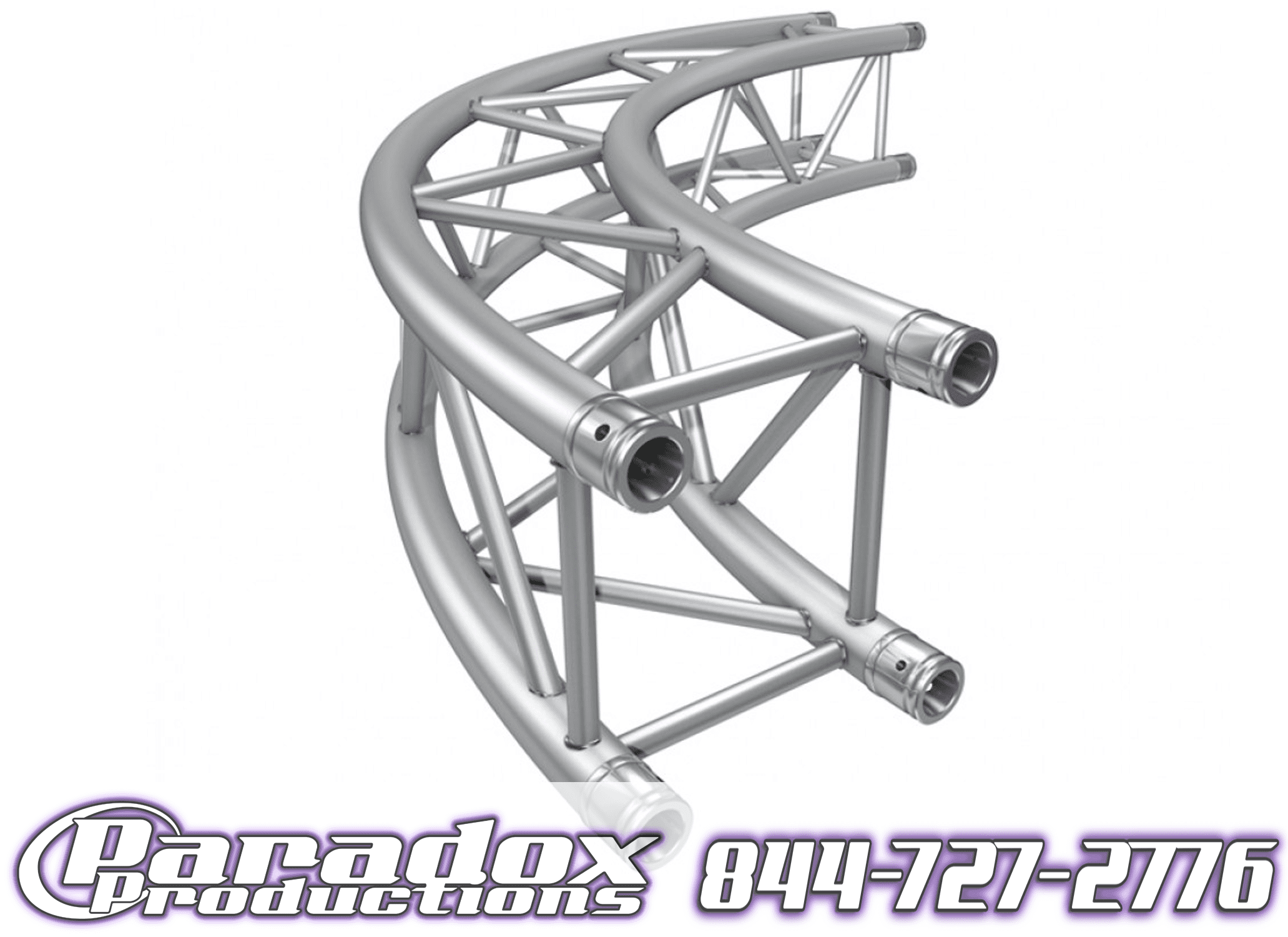 A 90 Degree 1.5m Truss Arc with perforations.